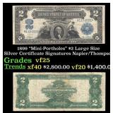 1899 $2 Large Size Silver Certificate "Mini-Portho
