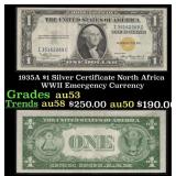 1935A $1 Silver Certificate North Africa WWII Emer