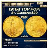 1916-s Gold St. Gaudens Double Eagle TOP POP! $20