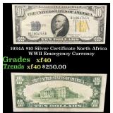 1934A $10 Silver Certificate North Africa WWII Eme