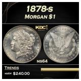 1878-s Morgan Dollar $1 Grades ms64