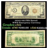 1934A $20 FRN Hawaii WWII Emergency Currency Grade