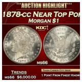 1878-cc Morgan Dollar Near Top Pop $1 ms66 SEGS