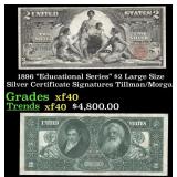 1896 $2 Large Size Silver Certificate "Educational