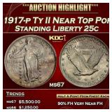 1917-p Ty II Standing Liberty Quarter Near Top Pop