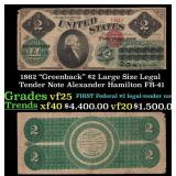 1862 $2 Large Size Legal Tender Note "Greenback" A