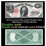 1917 $1 Large Size Legal Tender Note Grades Choice