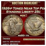 1926-p Standing Liberty Quarter Toned Near Top Pop