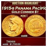 1915-s Panama Pacific Gold Commem Dollar 1 ms66 SE