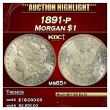 1891-p Morgan Dollar $1 ms65+ SEGS