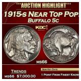 1915-s Buffalo Nickel Near Top Pop! 5c ms66 SEGS