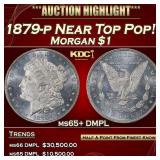 1879-p Morgan Dollar Near Top Pop! $1 ms65+ DMPL S