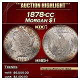 1878-cc Morgan Dollar $1 ms65+ SEGS