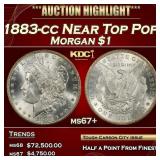 1883-cc Morgan Dollar Near Top Pop $1 ms67+ SEGS