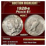1928-s Peace Dollar $1 ms64+ SEGS