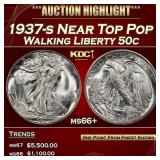 1937-s Walking Liberty Half Dollar Near Top Pop 50