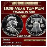 1959 Proof Franklin Half Dollar Near Top Pop! 50c