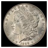 1888-p Morgan Dollar $1 Grades ms63+