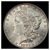 1883-p Morgan Dollar $1 Grades ms62+