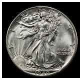 1940-p Walking Liberty Half Dollar Near Top Pop 50