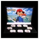8 Coin Pokemon Silver Plated and Foiled Round Coll