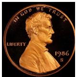 1986-s Proof Lincoln Cent 1c pr70 rd dcam SEGS