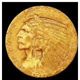 1911-s Gold Indian Half Eagle $5 ms64+ USCG