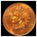1908 Indian Cent . 1c ms65+ rd SEGS