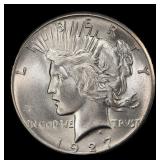 1927-p Peace Dollar Near Top Pop $1 ms65 SEGS