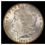 1880-p Morgan Dollar $1 Grades ms63