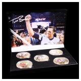 5 Coin Tom Brady Gold Plated Round Collection