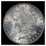 1884-p Morgan Dollar $1 Grades ms64+