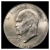 1972-d Eisenhower Dollar Near Top Pop $1 ms66+ SEG