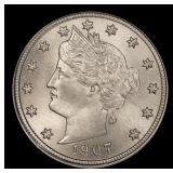 1907 Liberty Nickel 5c Grades ms65