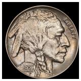 1921-p Buffalo Nickel 5c Grades au58