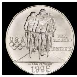 1995-d Olympics Cycling Modern Commem Dollar $1 ms