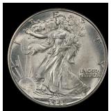 1945-d Walking Liberty Half Dollar 50c Grades ms66