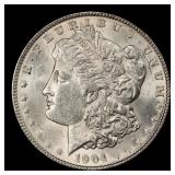 1904-p Morgan Dollar $1 Grades ms62+