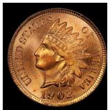 1902 Indian Cent . 1c ms66+ rd SEGS
