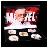 5 Coin Stan Lee Gold Plated Round Collection