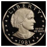 1981-s Ty 2 Proof Susan B. Anthony Dollar $1 pr70
