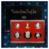 1980-1989 Full Decade Proof Set Run - 53 Coins, 10