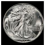 1947-p Walking Liberty Half Dollar 50c Grades ms66