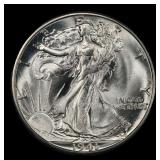 1941-d Walking Liberty Half Dollar Near Top Pop 50