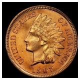 1907 Indian Cent Near Top Pop! 1c ms66+ rd SEGS