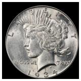 1934-s Peace Dollar $1 au58 SEGS