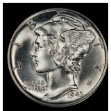 1943-s Mercury Dime Near Top Pop! 10c ms68 FSB SEG