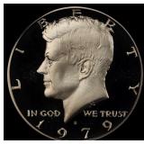 1979-s Ty 2 Proof Kennedy Half Dollar 50c pr70 dca