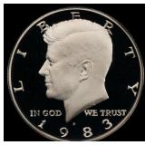 1983-s Proof Kennedy Half Dollar 50c pr70 dcam SEG