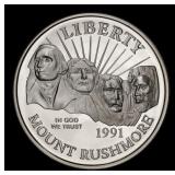 1991-s Mount Rushmore Proof Modern Commem Half Dol